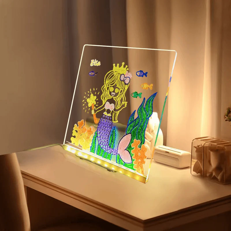 Desenho de sereia colorida no Luminart