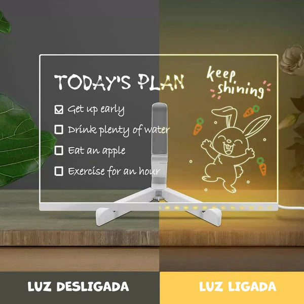 Comparação luz desligada vs ligada